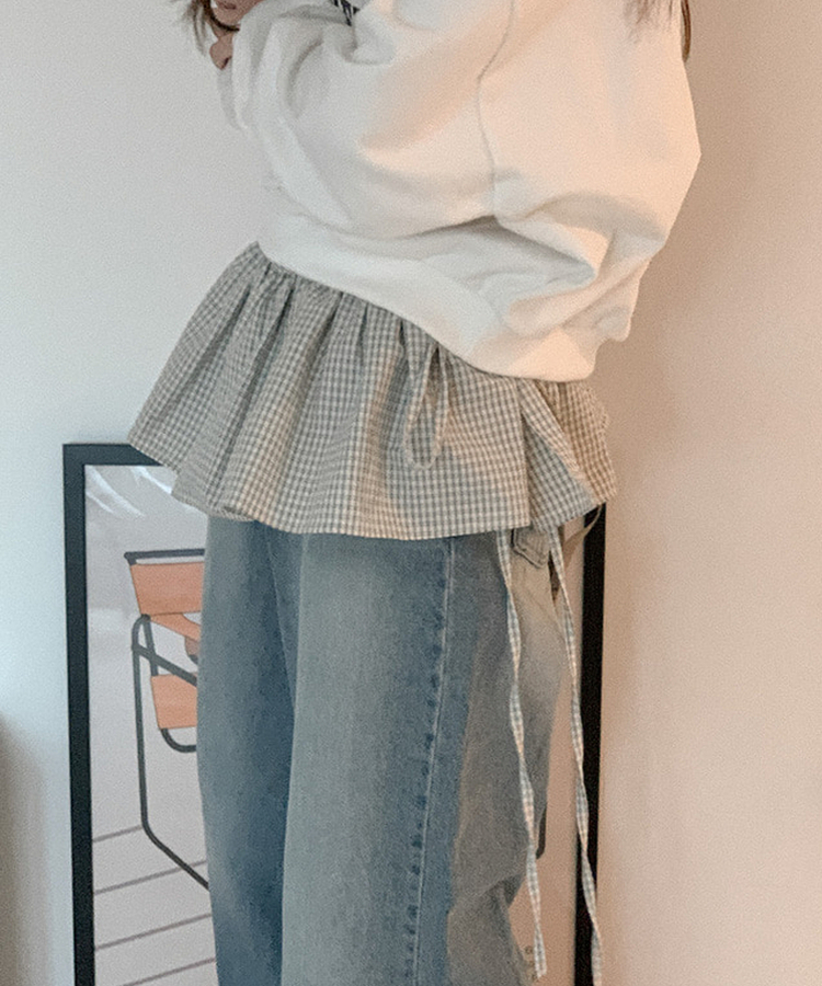 ハーフリングレイヤードスカート CHECK