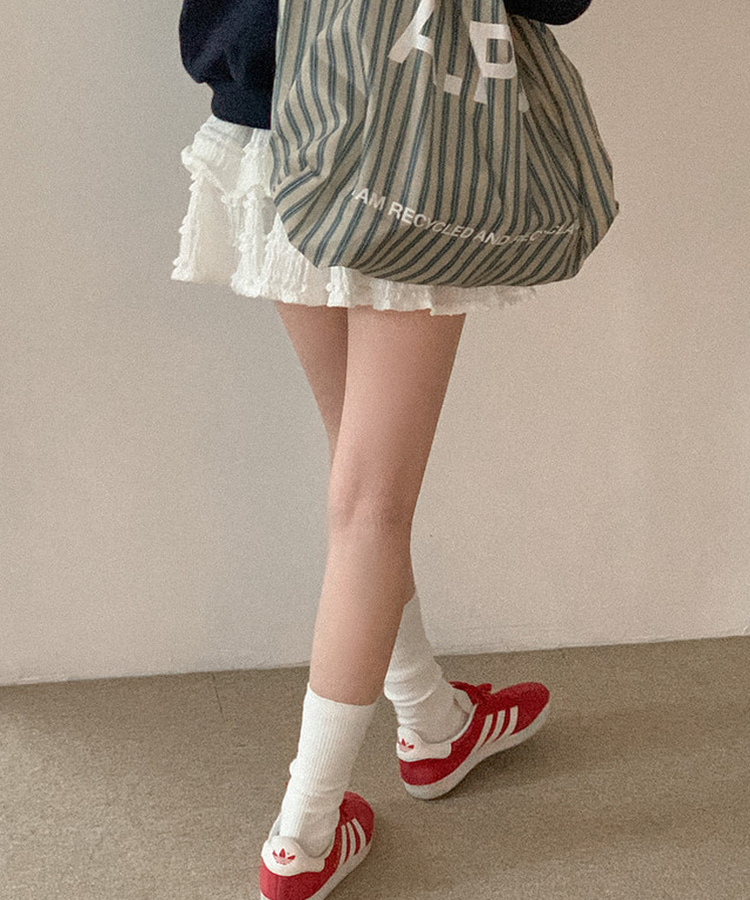 レースティアードミニスカート IVORY