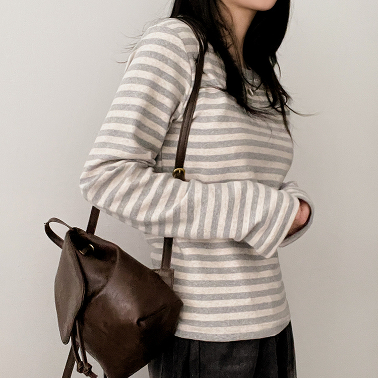 スパンボーダー長袖Tシャツ GREY
