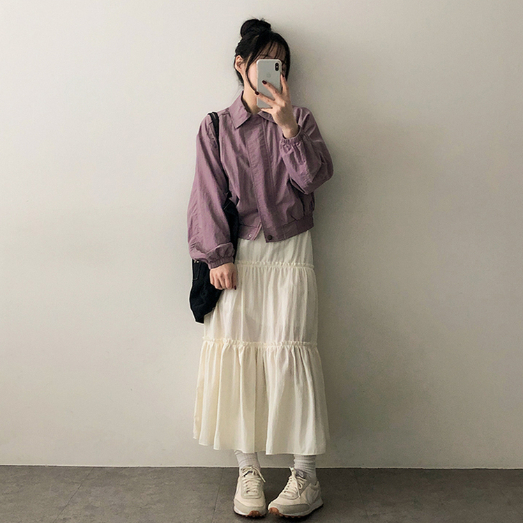 フラワーバンディングロングスカート CREAM