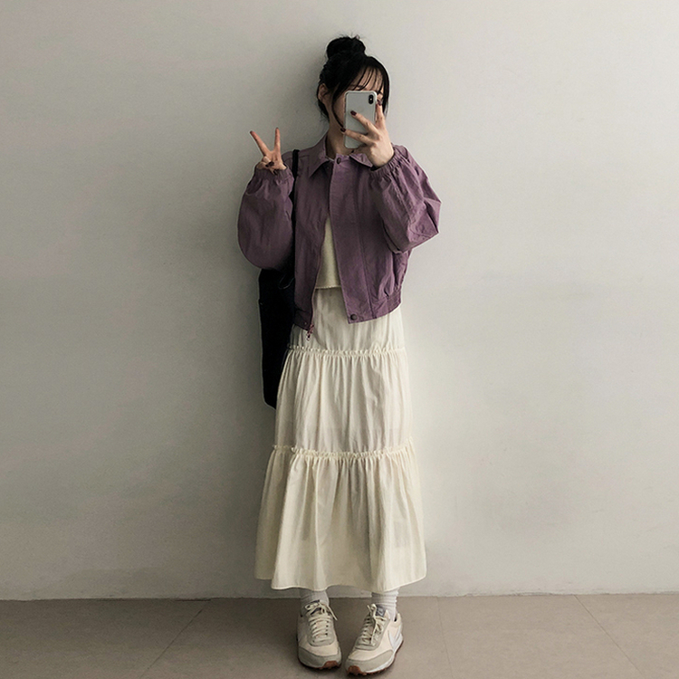 フラワーバンディングロングスカート CREAM