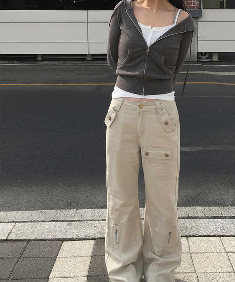 レースボタンキャミソール(6color) WHITE