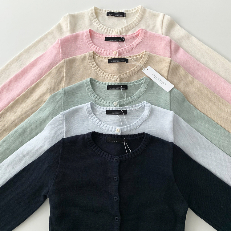 コットンカーディガン(6color)