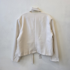 【マフラー付き】ボタンVネッククロップジャケット