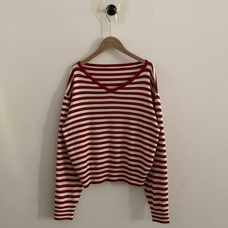 ストライプルーズフィットニット(5color)