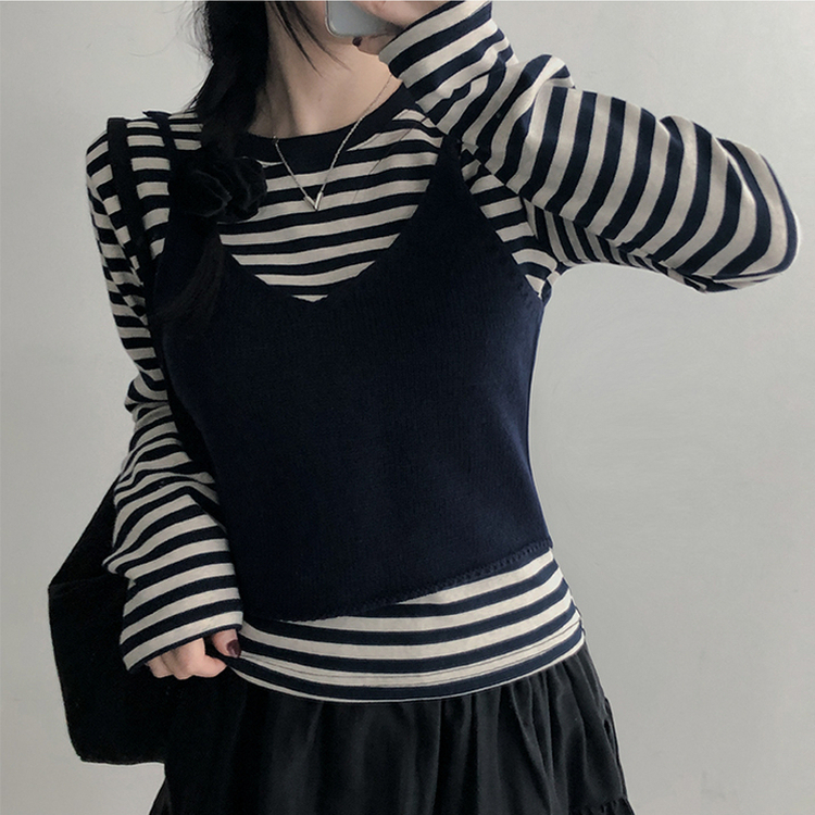 カリーナニットビュスティエ(5color) NAVY