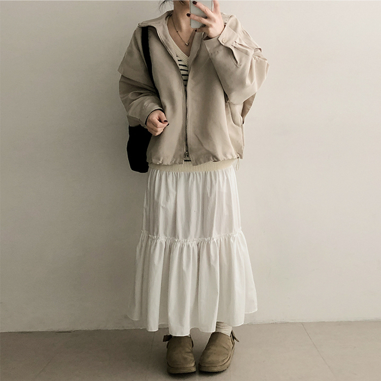 スリットレイヤードフードジャンパー BEIGE