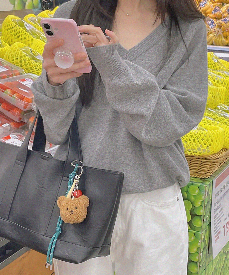 シュナーVネックニット GREY