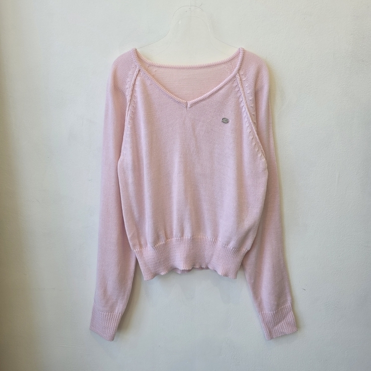 ペンダントVネックニット(6color)