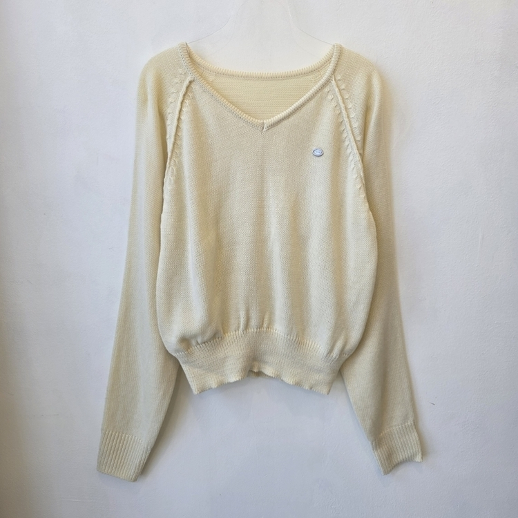 ペンダントVネックニット(6color)