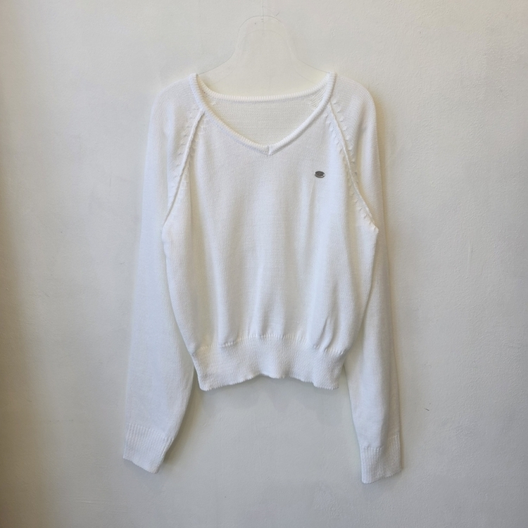 ペンダントVネックニット(6color)