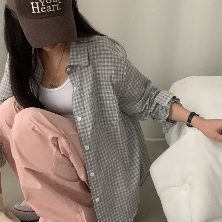 ポケットチェックシャツ