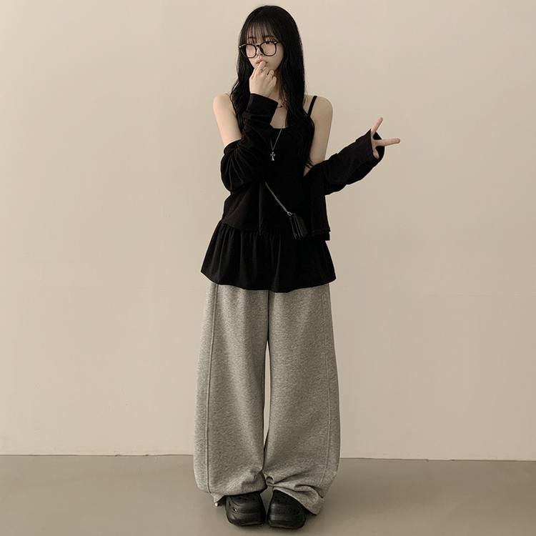 ティアードフリルキャミソール BLACK