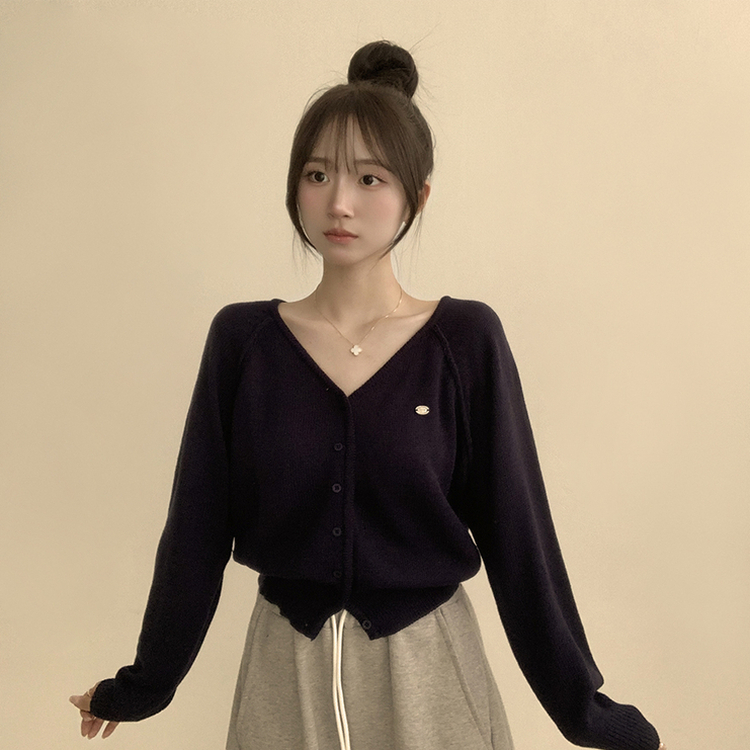 ペンダントルーズカーディガン(6color) DARK BLUE