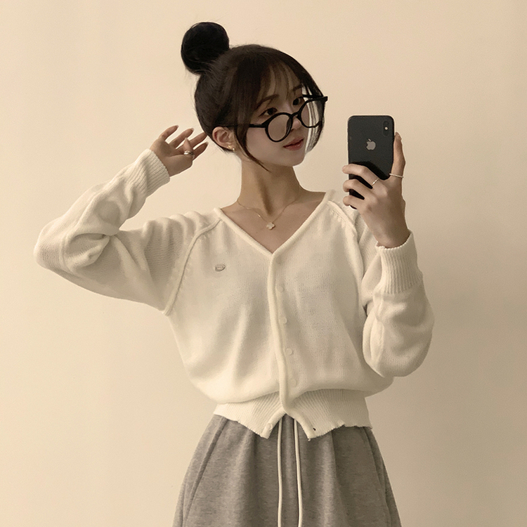 ペンダントルーズカーディガン(6color) IVORY