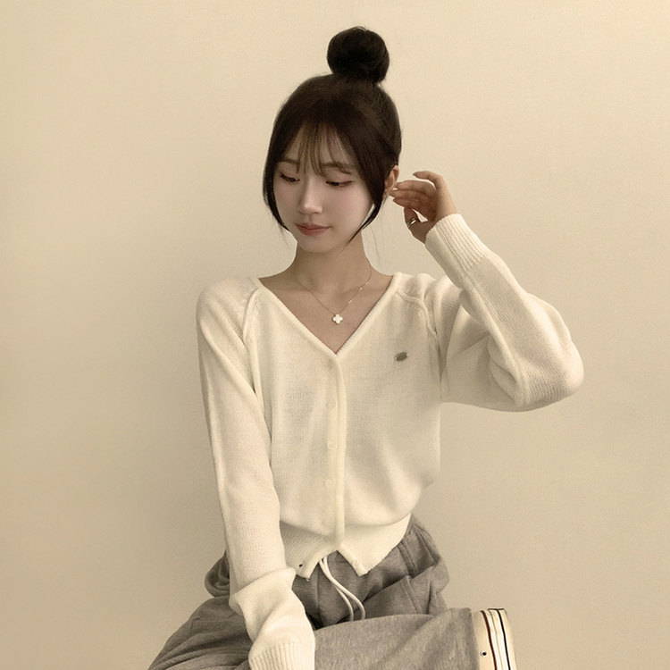 ペンダントルーズカーディガン(6color) IVORY