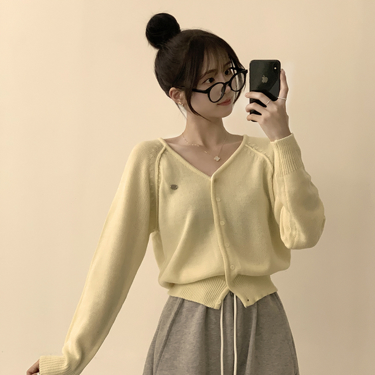 ペンダントルーズカーディガン(6color) YELLOW