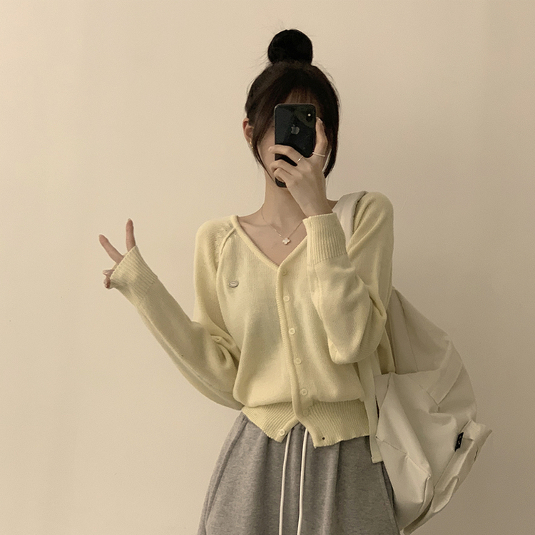 ペンダントルーズカーディガン(6color) YELLOW