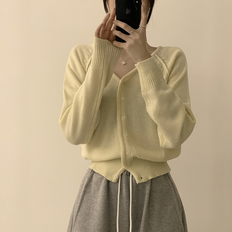 ペンダントルーズカーディガン(6color) YELLOW