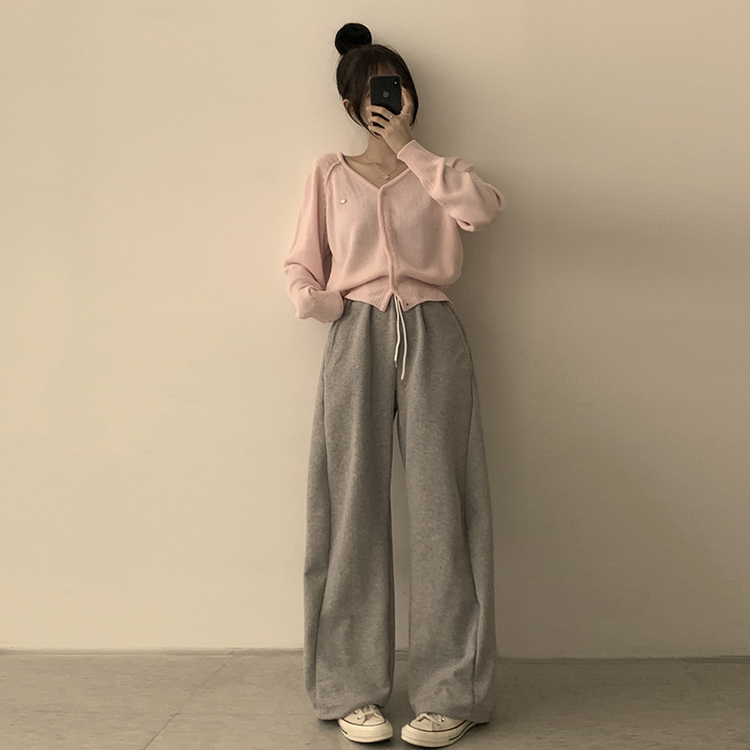 ペンダントルーズカーディガン(6color) PINK