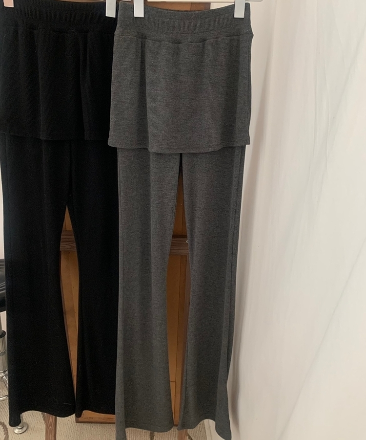 ブーツカットスカートパンツ
