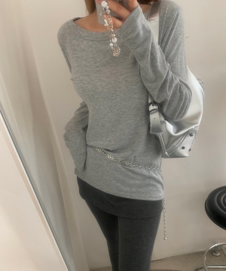 テンシャルルーズ長袖Tシャツ MELANGE