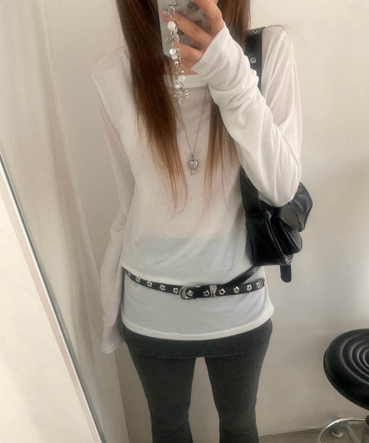 テンシャルルーズ長袖Tシャツ IVORY