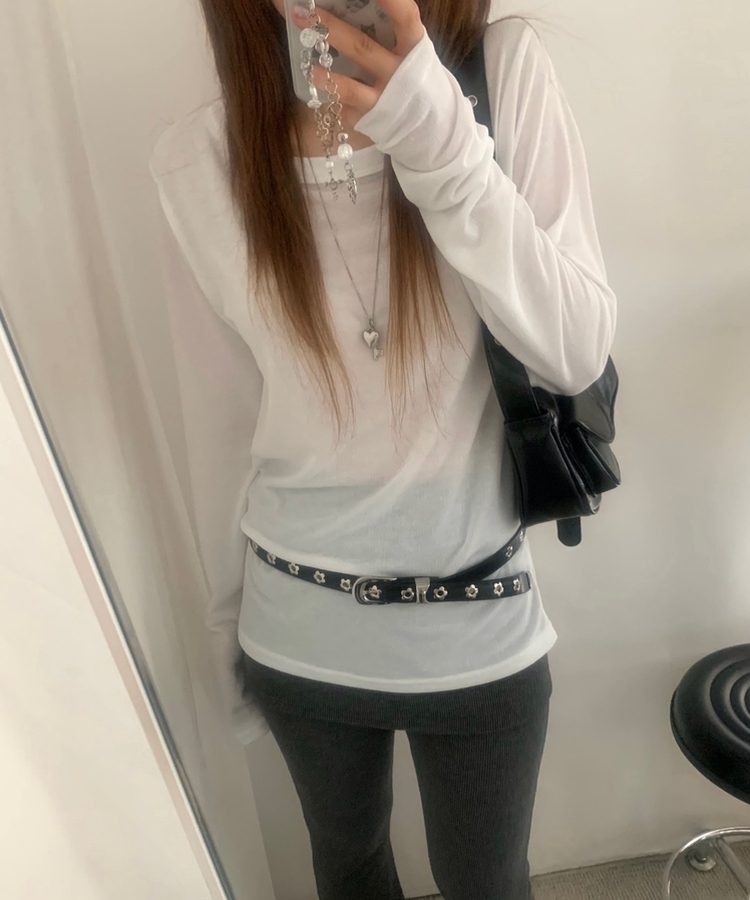 テンシャルルーズ長袖Tシャツ IVORY