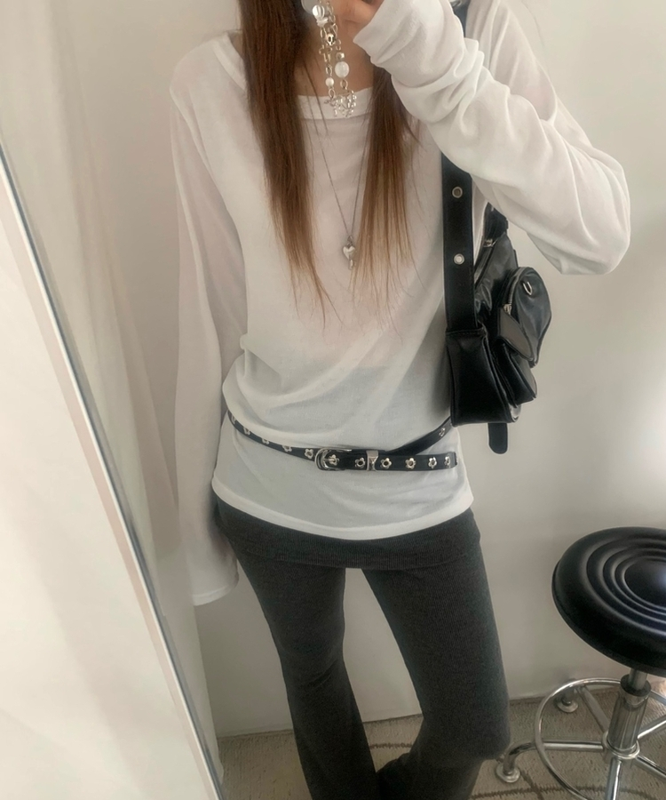 テンシャルルーズ長袖Tシャツ IVORY