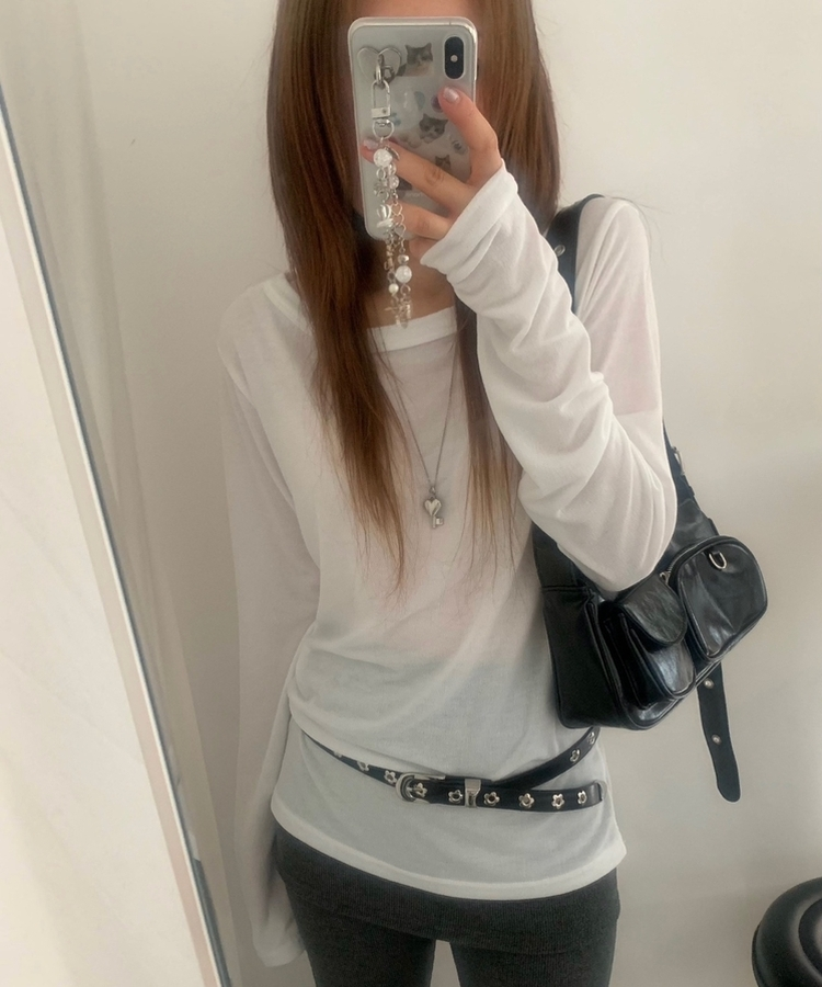テンシャルルーズ長袖Tシャツ IVORY