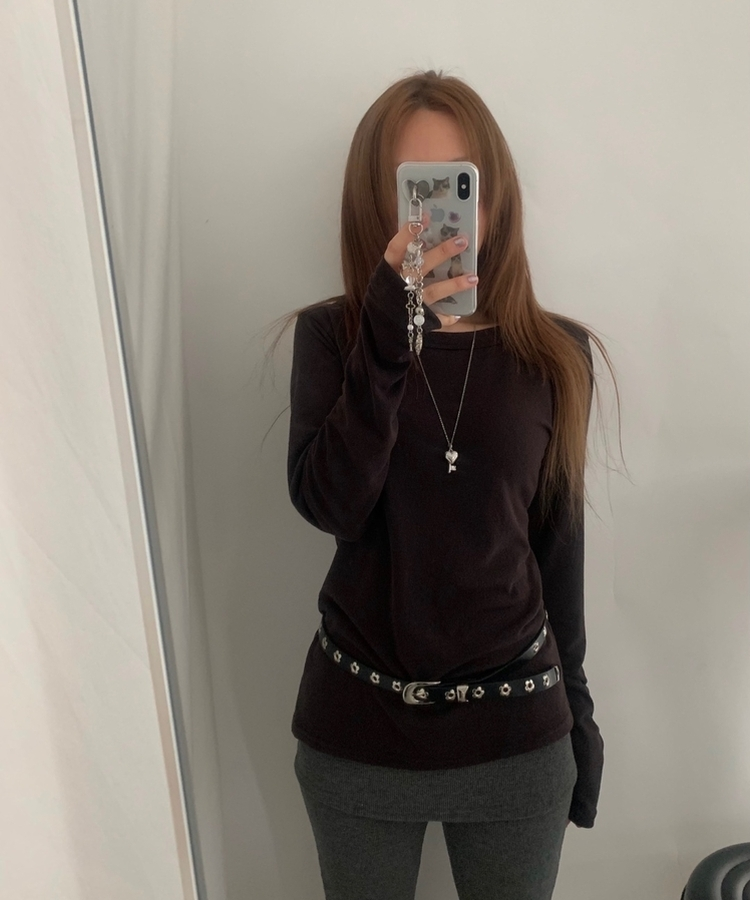 テンシャルルーズ長袖Tシャツ BROWN