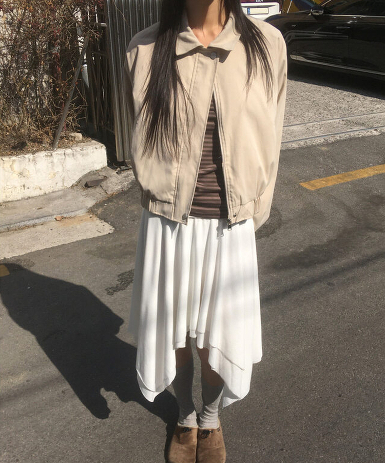 アンバランスティアードミディスカート IVORY