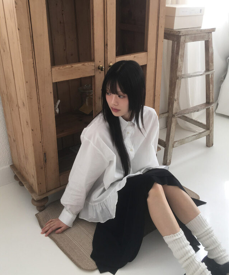 アンバランスティアードミディスカート BLACK