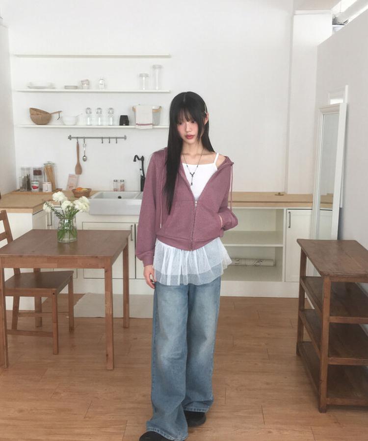 シースルードットレイヤードキャミソール(9color) IVORY