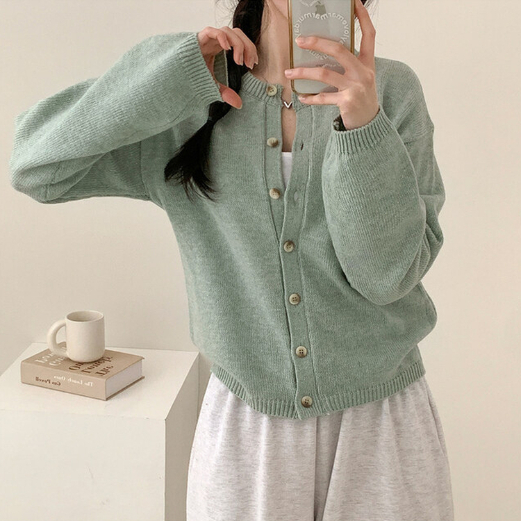 ラウンドウールニットカーディガン(10color) MINT