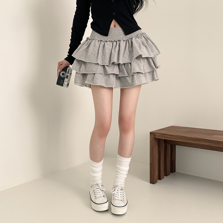 ティアードプリーツミニスカート MELANGE
