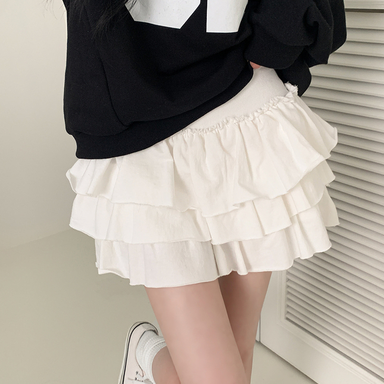 ティアードプリーツミニスカート IVORY