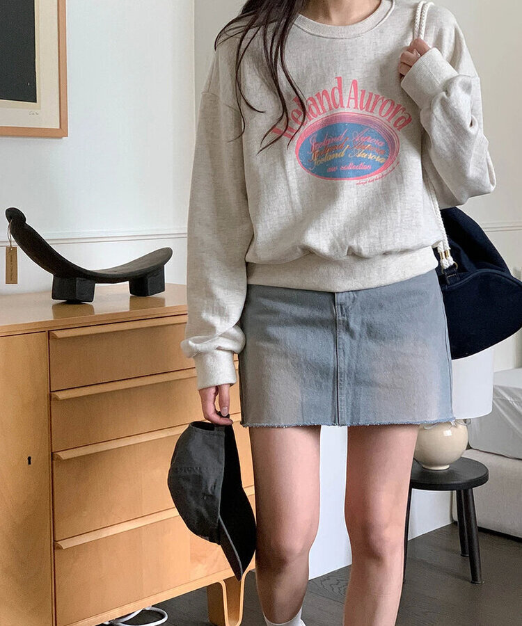 ランズデニムミニスカート LIGHT DENIM