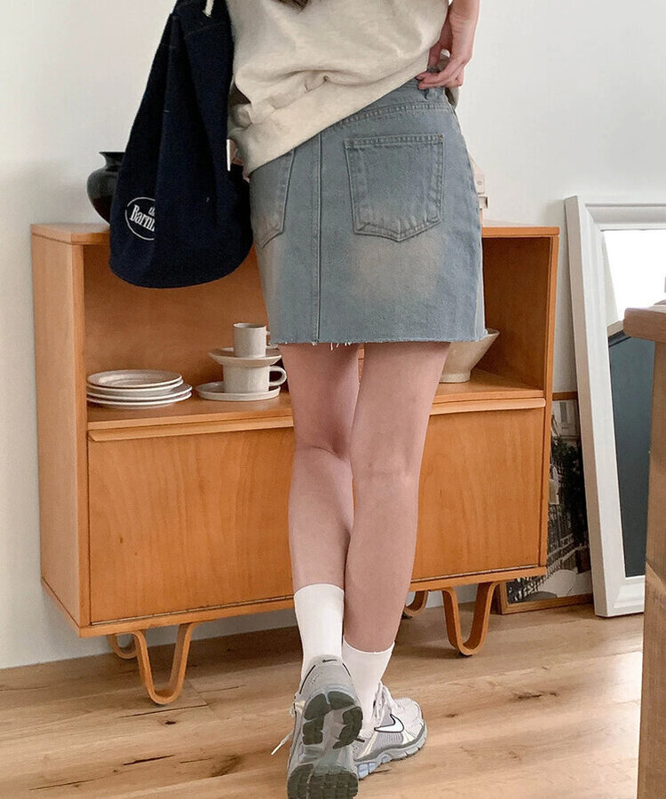 ランズデニムミニスカート LIGHT DENIM