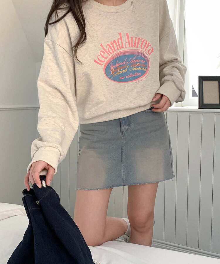 ランズデニムミニスカート LIGHT DENIM
