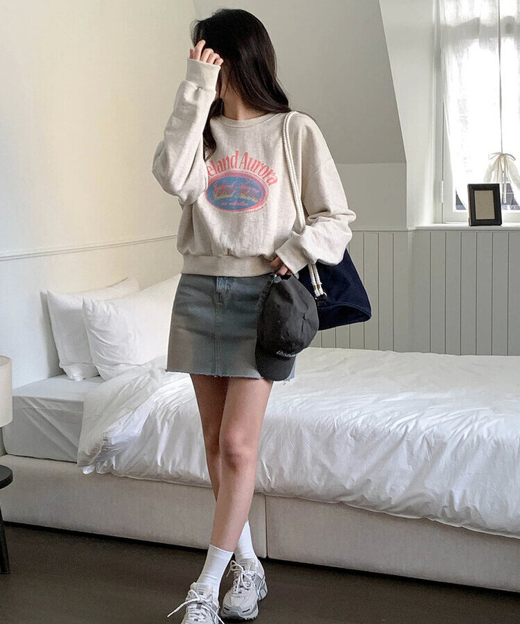 ランズデニムミニスカート LIGHT DENIM
