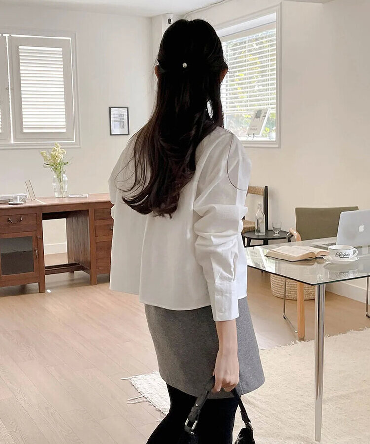ムードクロップシャツ IVORY