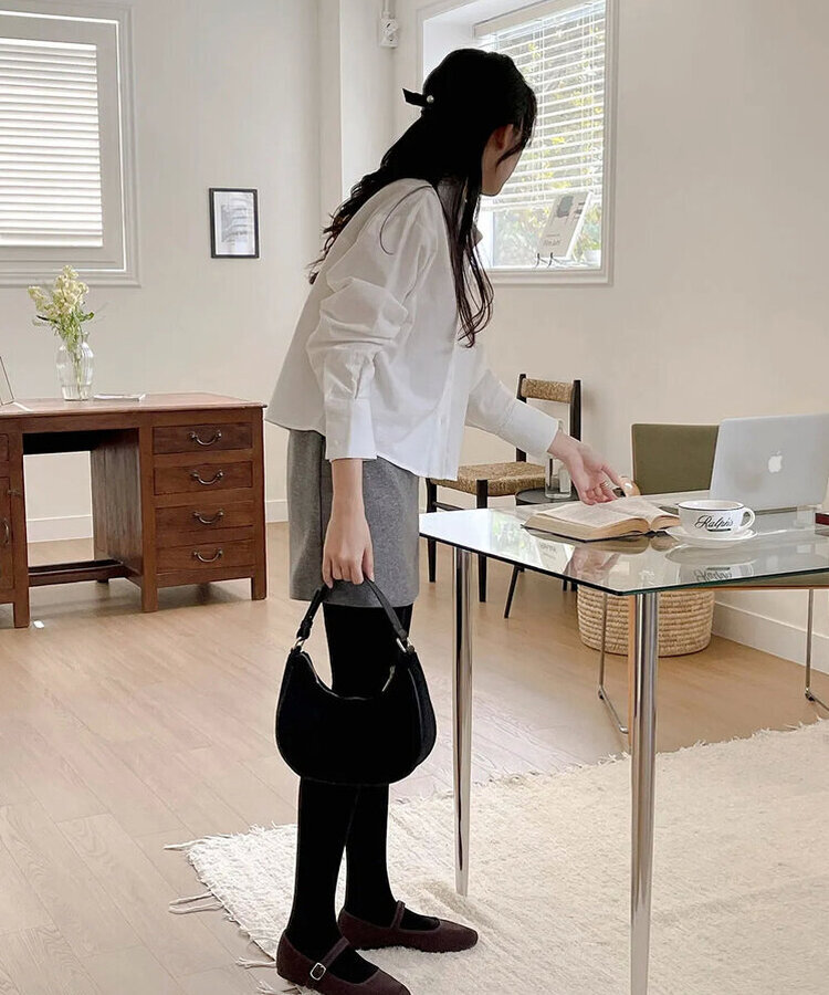 ムードクロップシャツ IVORY