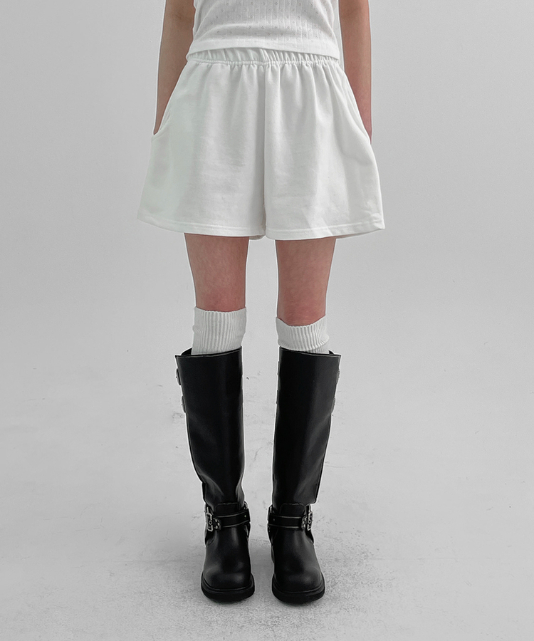 コットンバンディングショートパンツ IVORY