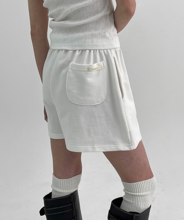 コットンバンディングショートパンツ IVORY