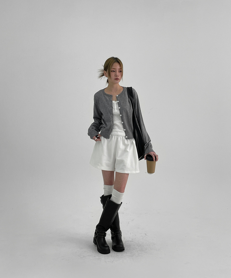 コットンバンディングショートパンツ IVORY