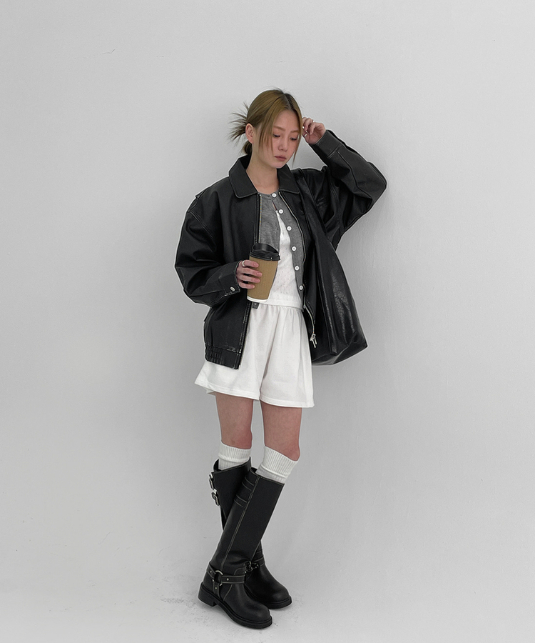 コットンバンディングショートパンツ IVORY