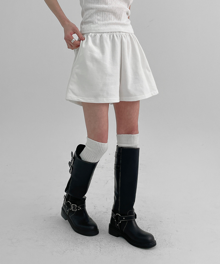 コットンバンディングショートパンツ IVORY