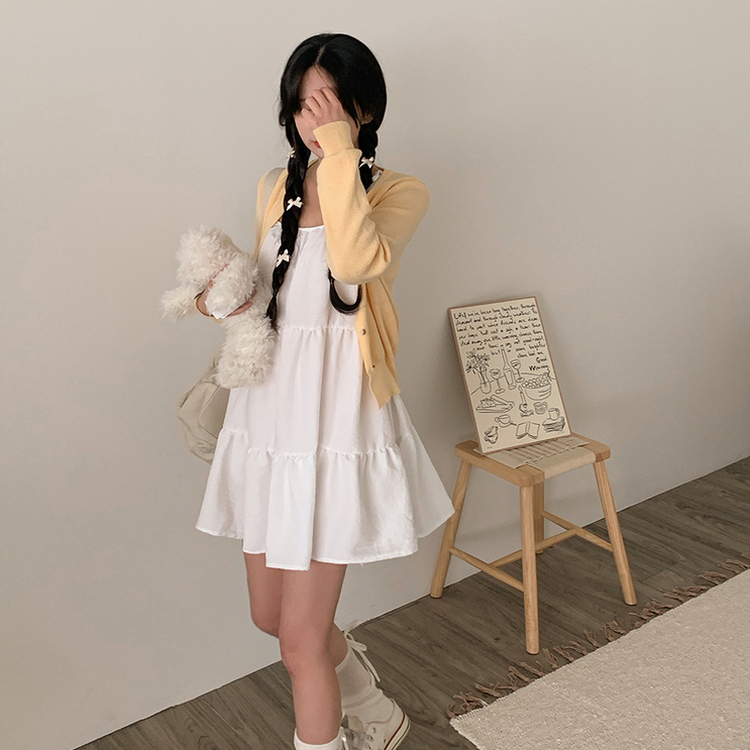 レイヤードティアードリボンワンピース IVORY