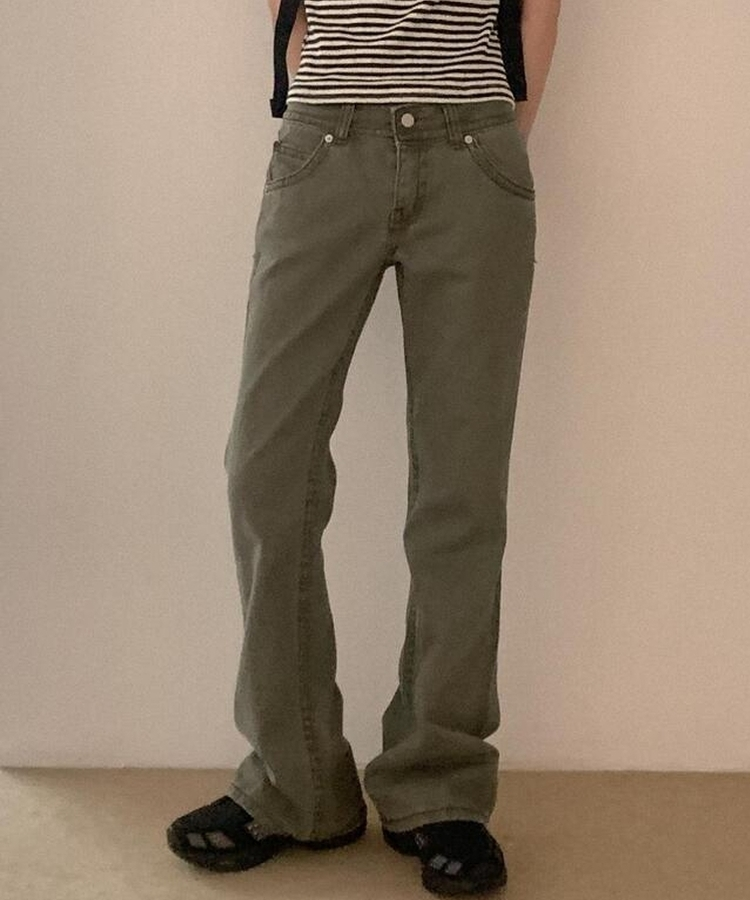 ブーツカットウォッシングパンツ KHAKI